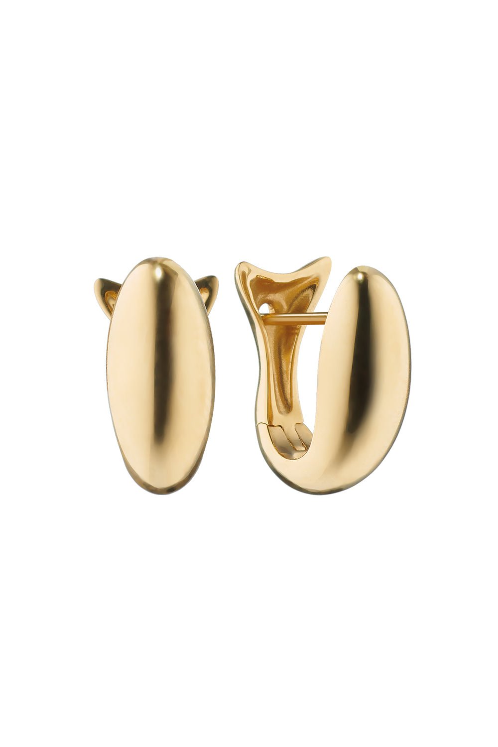MONICA RICH KOSANN-Midi Perseverance Huggie Earrings-YELLOW GOLD