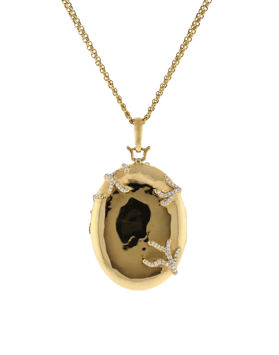 MONICA RICH KOSANN-Crystal Opal And Diamond Locket Necklace-ROSE GOLD