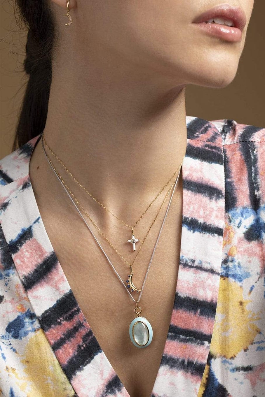 MONICA RICH KOSANN-Amethyst Moon Necklace-SILVER