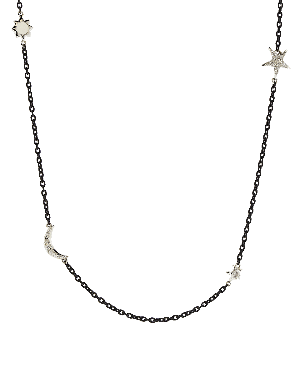 MONICA RICH KOSANN-Moonstone Sun Moon Star Wrap Necklace-SILVER