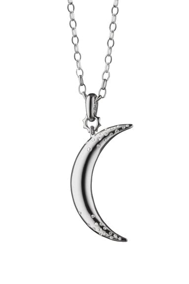 MONICA RICH KOSANN-Sapphire Dream Moon Necklace-SILVER