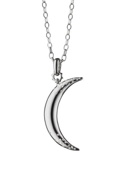 MONICA RICH KOSANN-Sapphire Dream Moon Necklace-SILVER