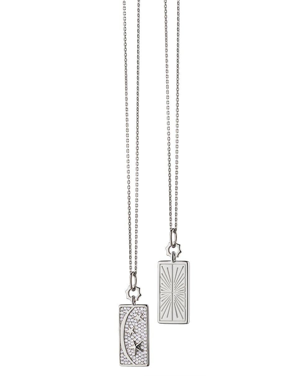 MONICA RICH KOSANN-Sun Moon and Star Sapphire Pendant Necklace-SILVER