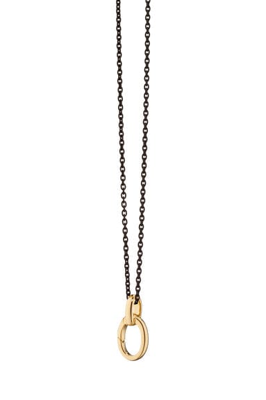MONICA RICH KOSANN-Single Charm Station Steel Necklace-STEEL