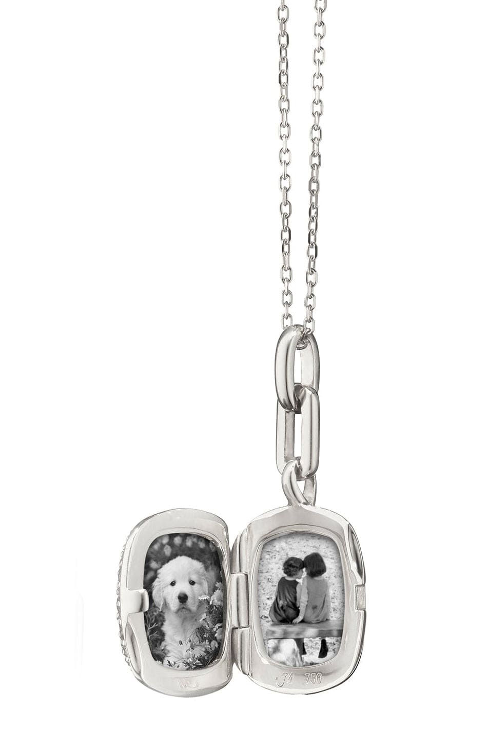 MONICA RICH KOSANN-Diamond Rae Locket-WHITE GOLD