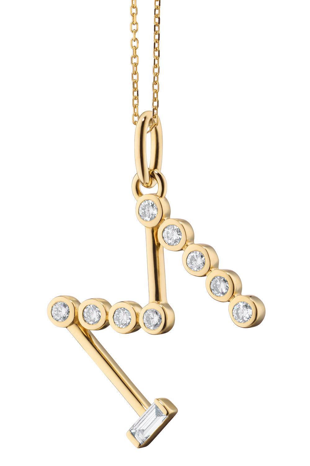 Diamond Initial Necklace - M-YELLOW GOLD-17-JEWELRYFINE JEWELNECKLACE O-MONICA RICH KOSANN
