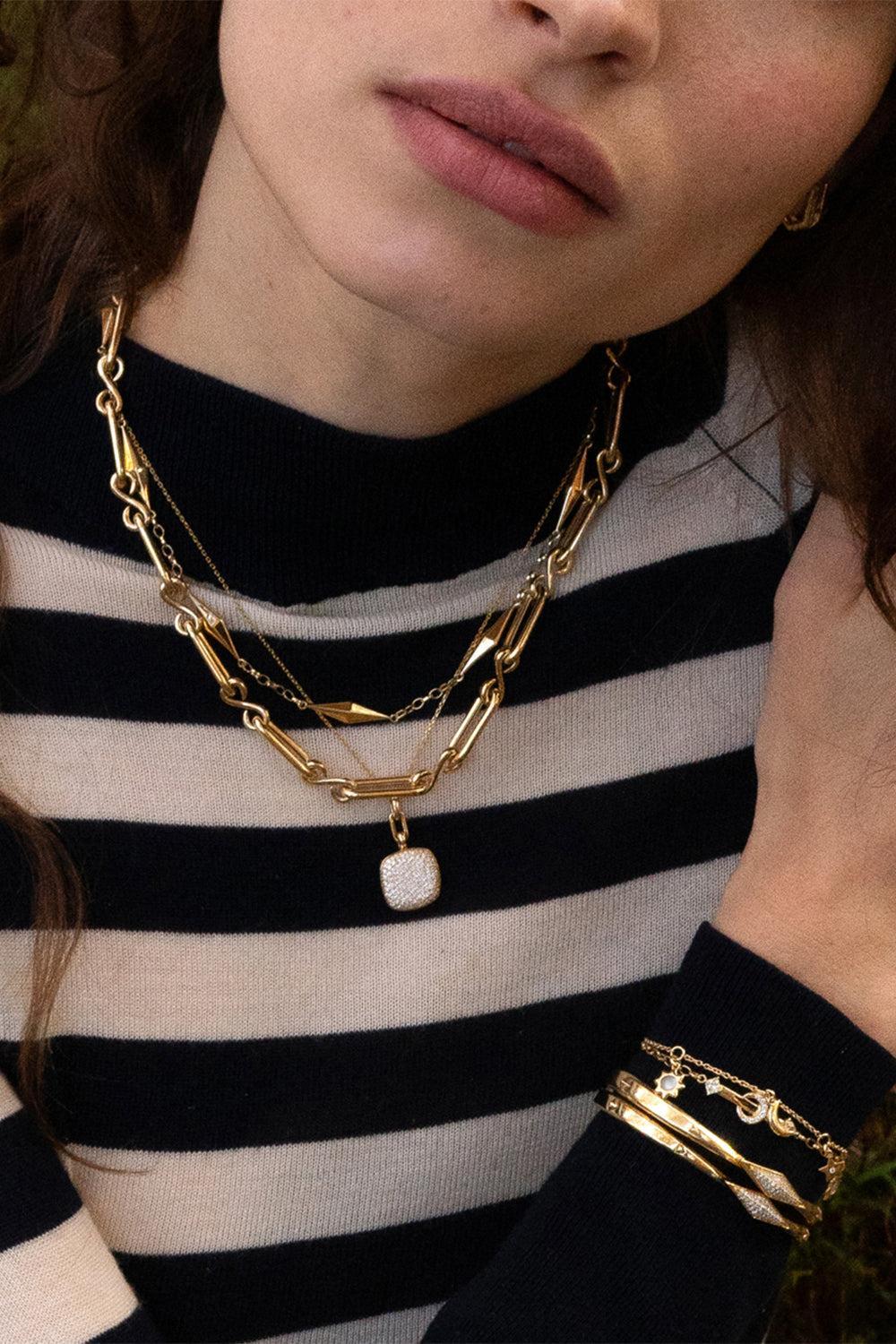 Diamond Pave Slim Rae Chain Locket-YELLOW GOLD-17-JEWELRYFINE JEWELNECKLACE O-MONICA RICH KOSANN 