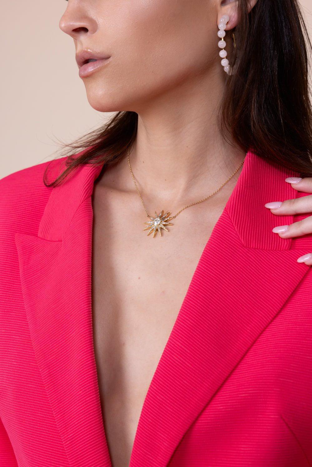 MONICA RICH KOSANN-SPECIAL EDITION STAR DIAMOND NECKLACE-YELLOW GOLD