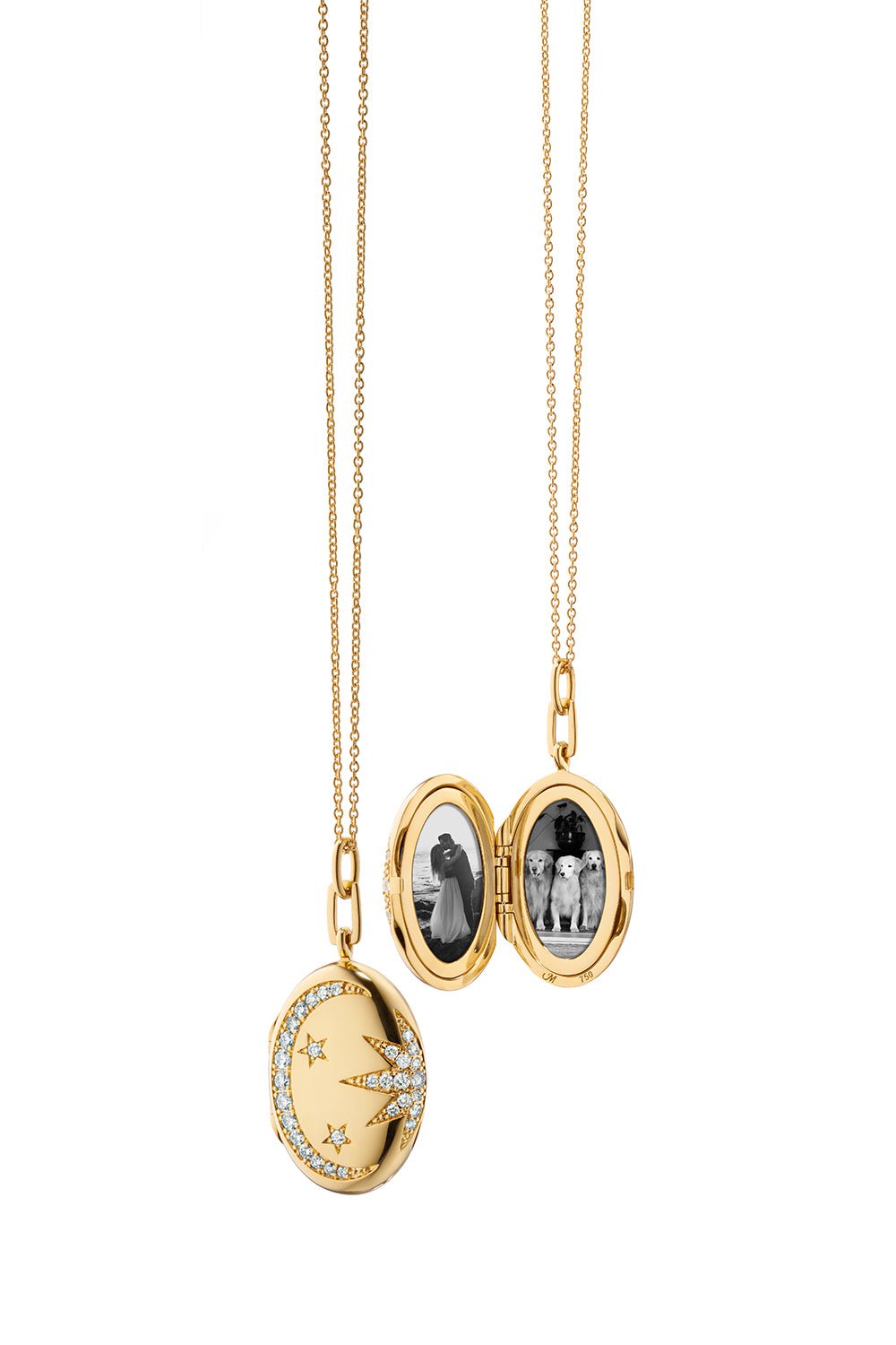 MONICA RICH KOSANN-Diamond Galaxy Locket Necklace-YELLOW GOLD