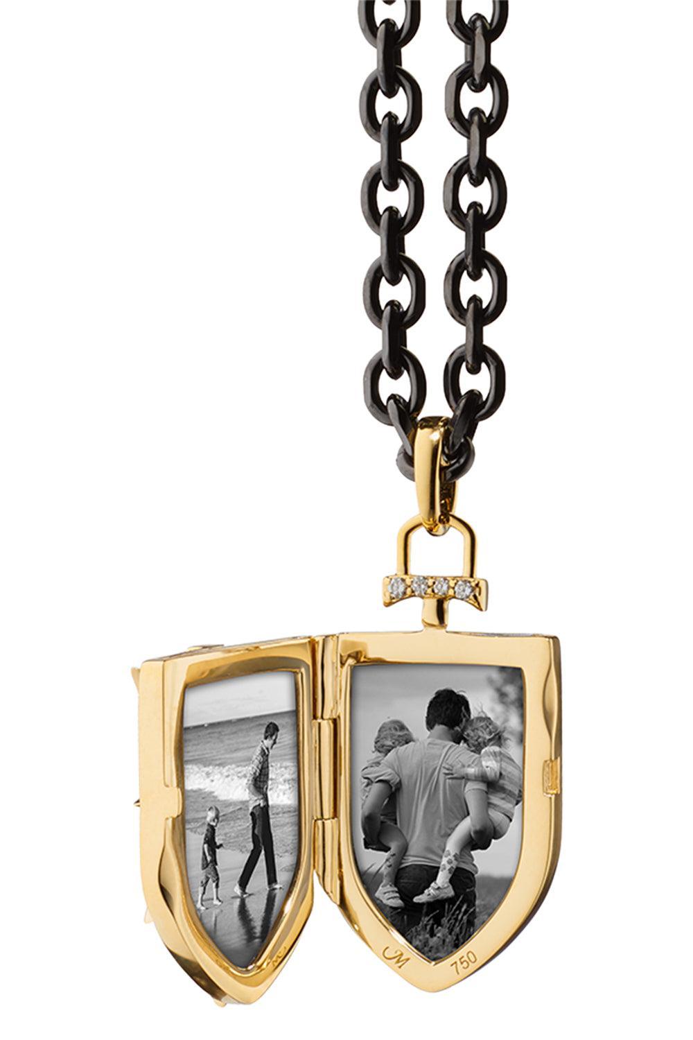 Fearless Shield Locket Necklace-YELLOW GOLD-24-JEWELRYFINE JEWELNECKLACE O-MONICA RICH KOSANN