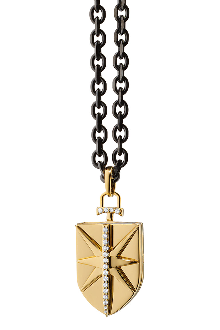 Fearless Shield Locket Necklace