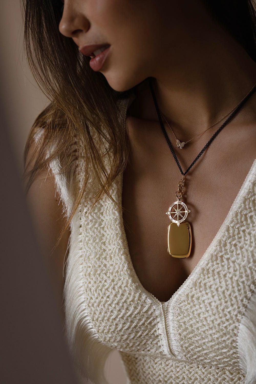 MONICA RICH KOSANN-Butterfly Necklace-YELLOW GOLD