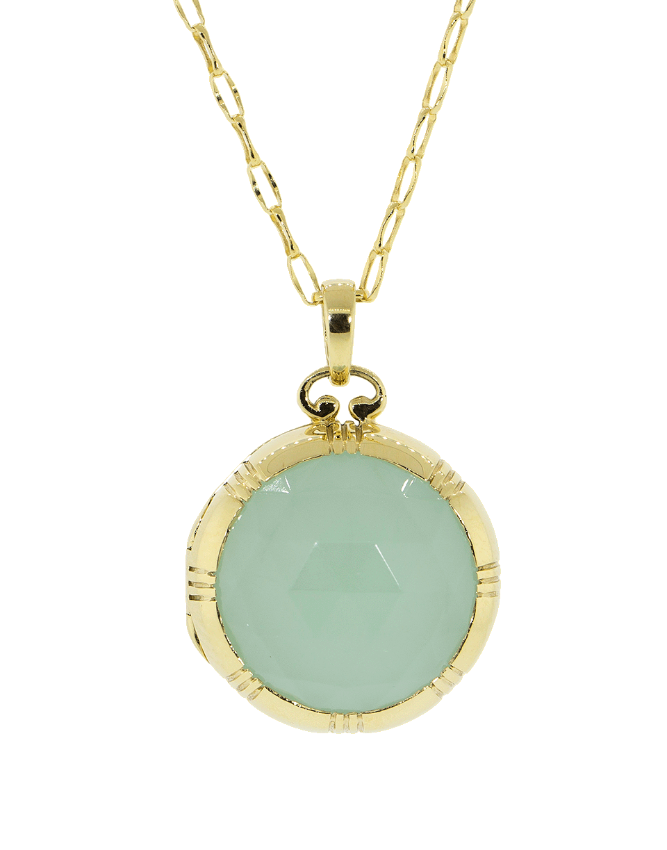 MONICA RICH KOSANN-Calcite Petite Locket Necklace-YELLOW GOLD