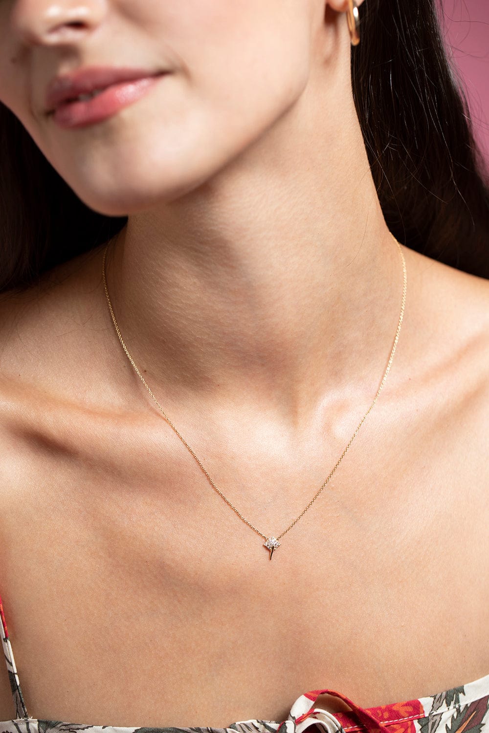 MONICA RICH KOSANN-Diamond Critter Stingray Necklace-YELLOW GOLD