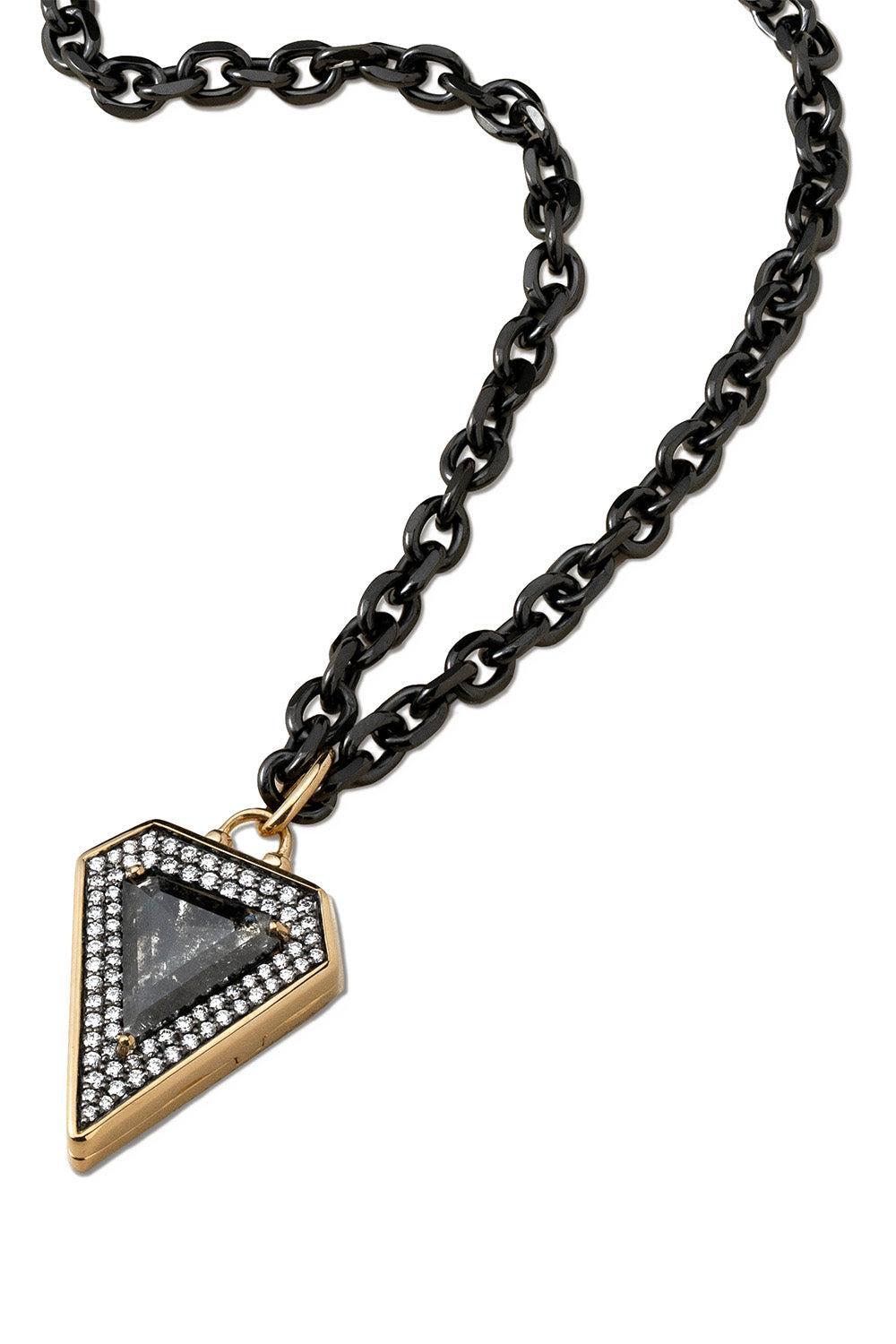 Diamond Fearless Shield Locket Necklace-YELLOW GOLD-JEWELRYFINE JEWELNECKLACE O-MONICA RICH KOSANN