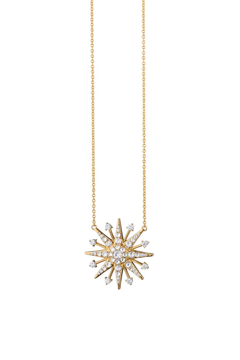 MONICA RICH KOSANN-Diamond Star Necklace-YELLOW GOLD