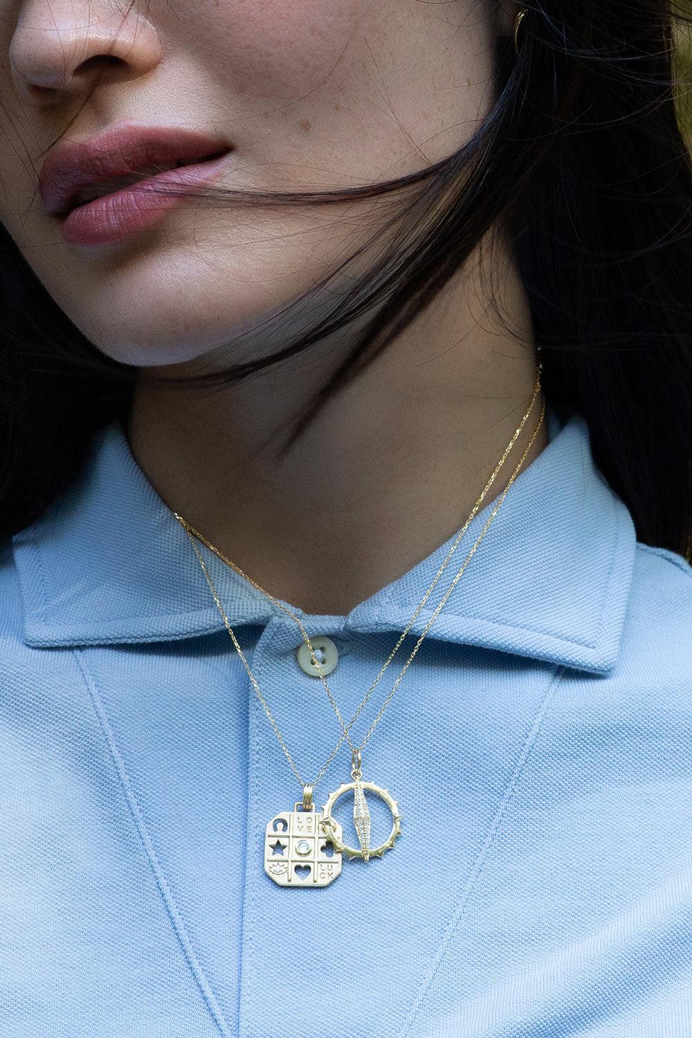 Diamond Tokens Of Luck Necklace-YELLOW GOLD-JEWELRYFINE JEWELNECKLACE O-MONICA RICH KOSANN