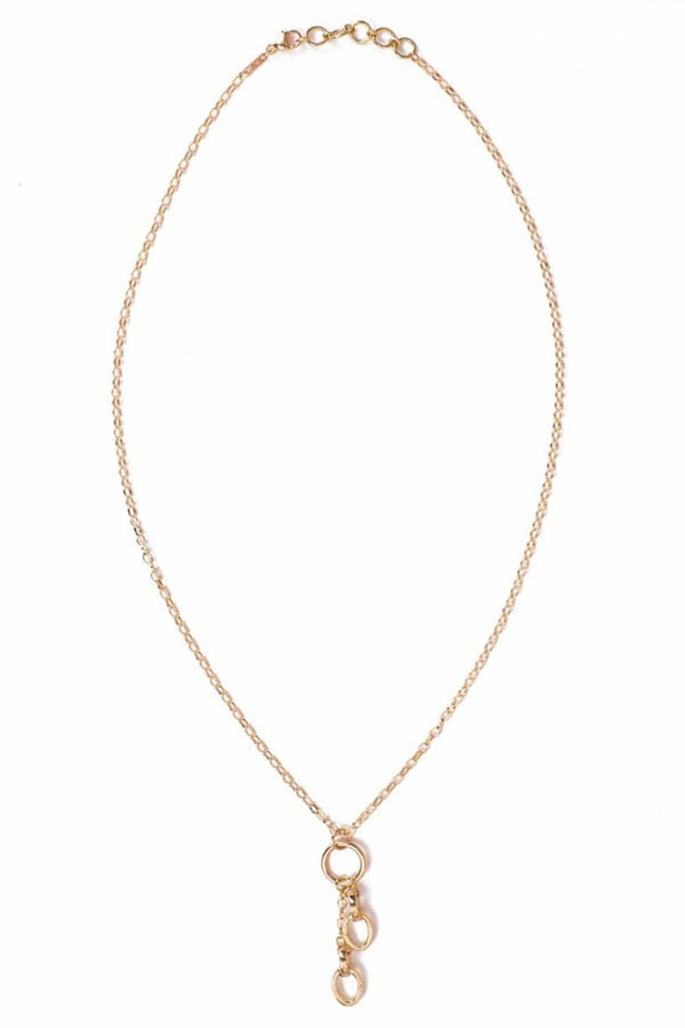 MONICA RICH KOSANN-Double Charm Enhancer Necklace-YELLOW GOLD