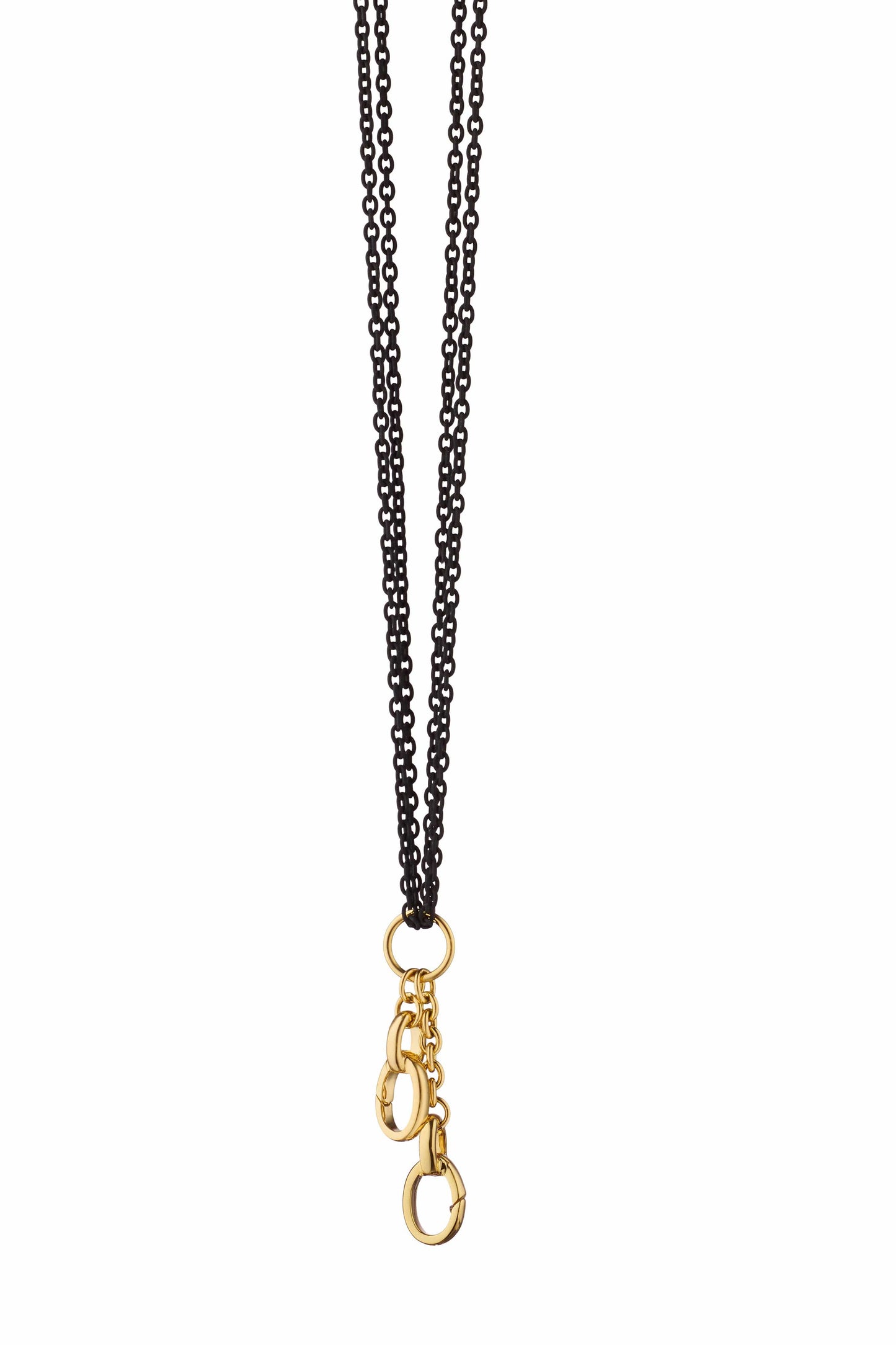 MONICA RICH KOSANN-Double Steel Charn Chain Necklace-YELLOW GOLD