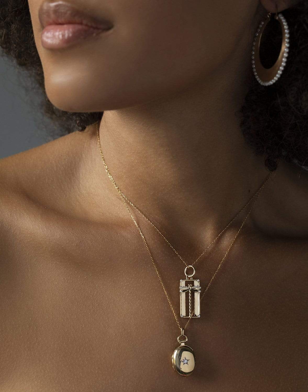 MONICA RICH KOSANN-Dragonfly Diamond Charm Necklace-YELLOW GOLD
