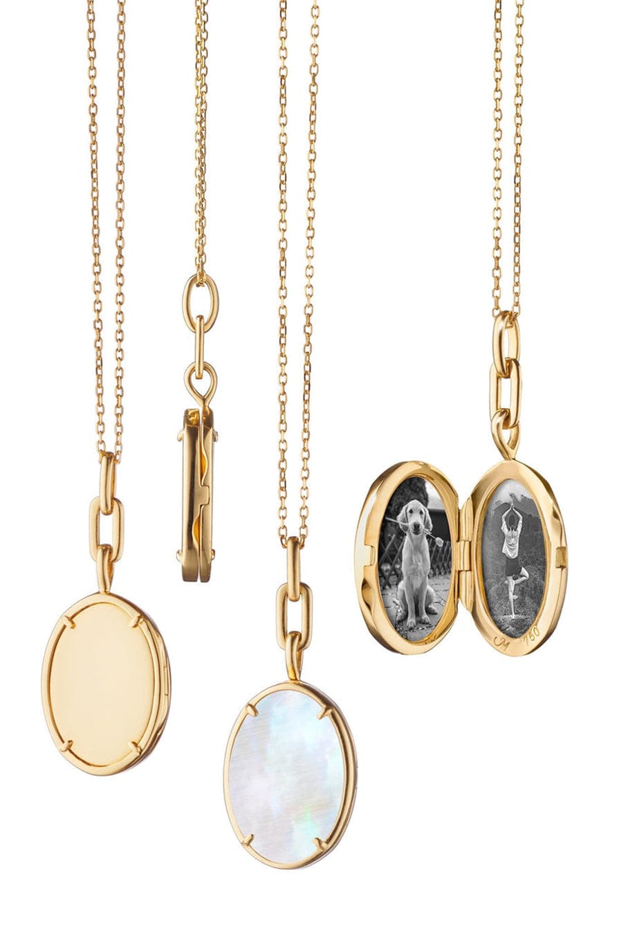 MONICA RICH KOSANN-Elle Stone Slim Locket-YELLOW GOLD