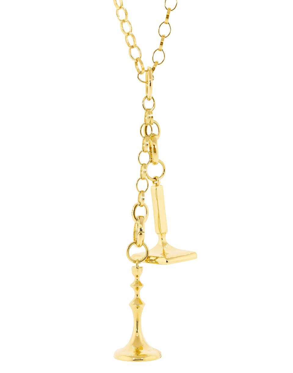 MONICA RICH KOSANN-Large Belcher Charm Enhancer Chain-YELLOW GOLD