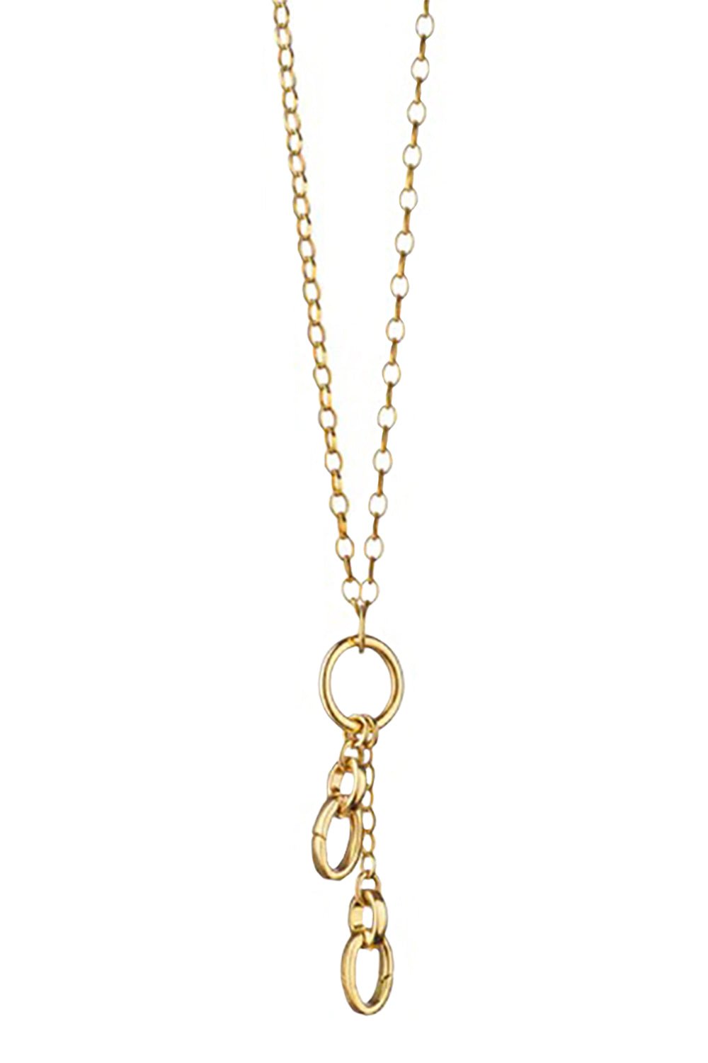 MONICA RICH KOSANN-Large Link Charm Station Necklace-YELLOW GOLD