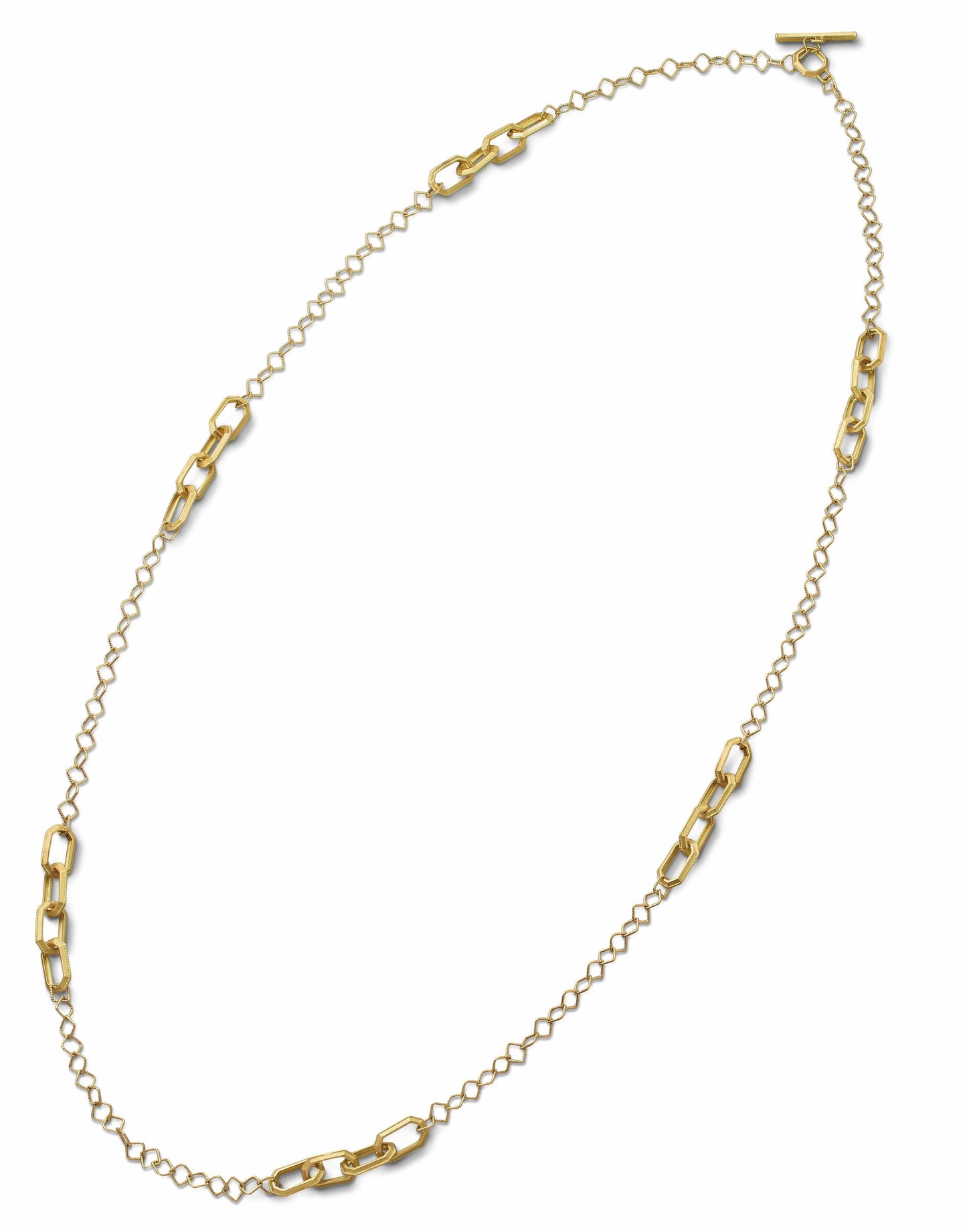 MONICA RICH KOSANN-Octagon Link Toggle Necklace-YELLOW GOLD