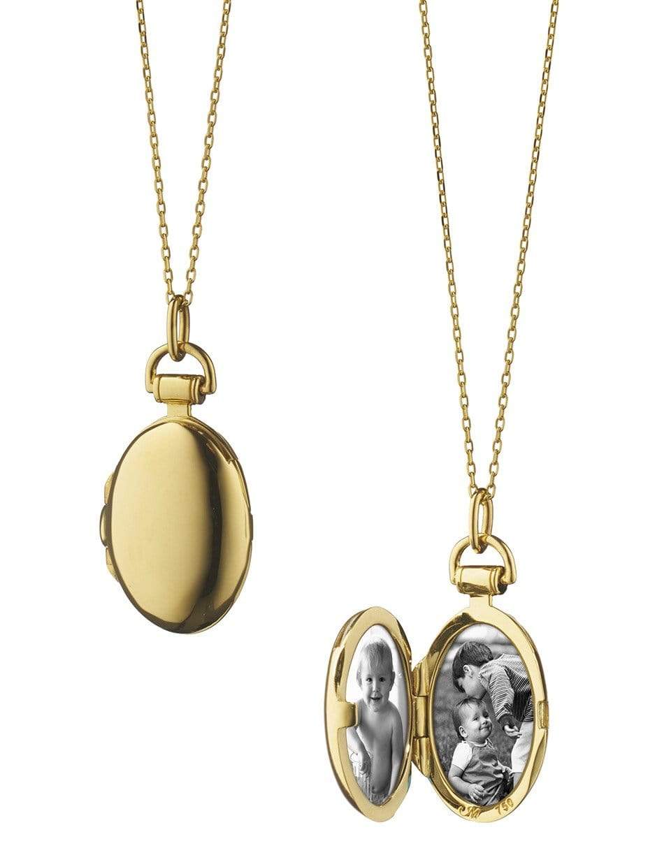 MONICA RICH KOSANN-Petite Anna Locket Necklace-YELLOW GOLD