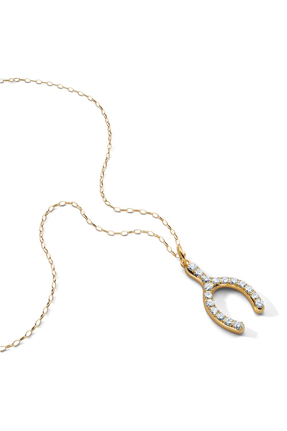 MONICA RICH KOSANN-Special Edition Wishbone Pendant Necklace-YELLOW GOLD