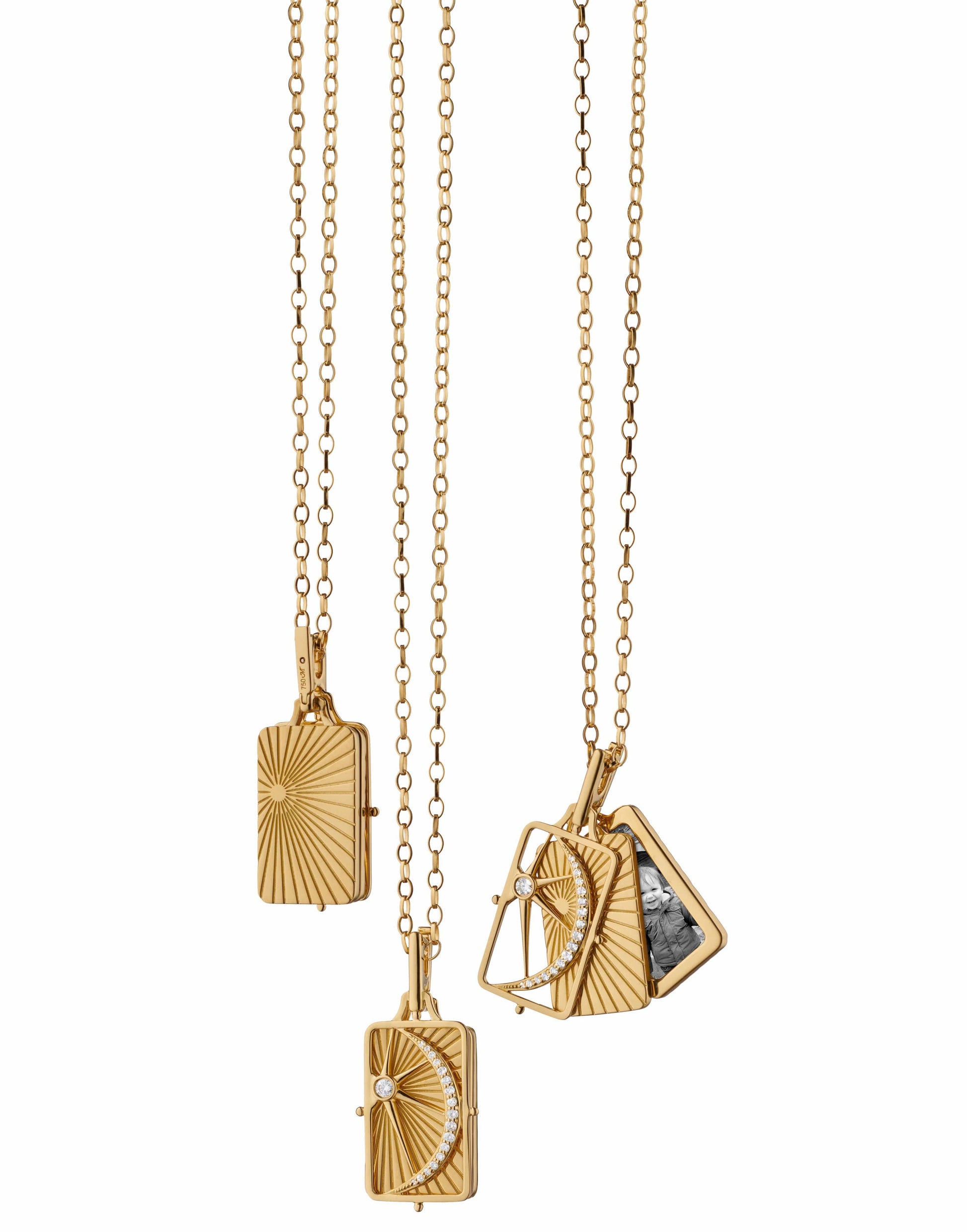 MONICA RICH KOSANN-Sun Moon Stars Gate Locket-YELLOW GOLD