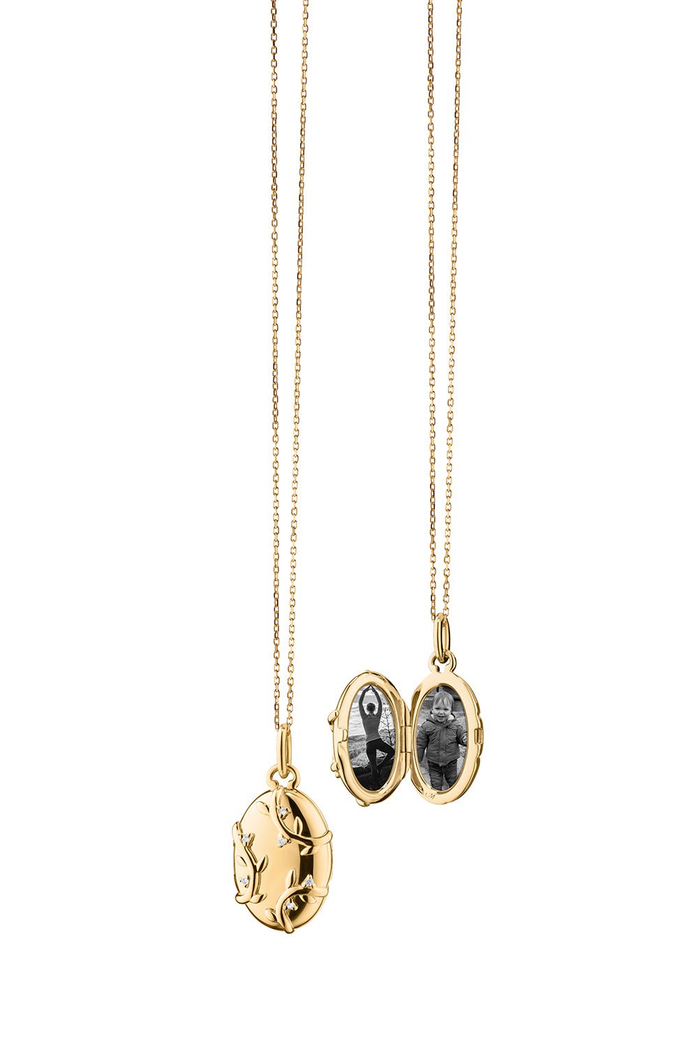 MONICA RICH KOSANN-The Vine Locket Necklace-YELLOW GOLD