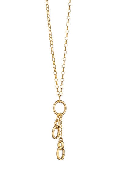 MONICA RICH KOSANN-Two Station Charm Necklace-YELLOW GOLD