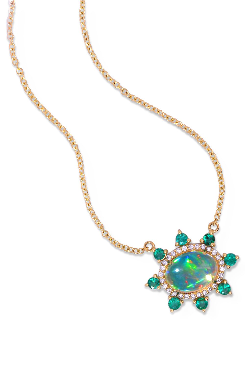 MONICA RICH KOSANN-Special Edition Mexican Water Opal Star Necklace-YELLOW GOLD