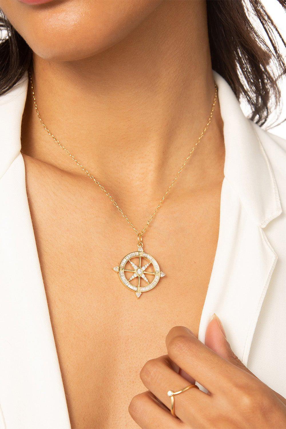 MONICA RICH KOSANN-Adventure Compass Charm-YELLOW GOLD