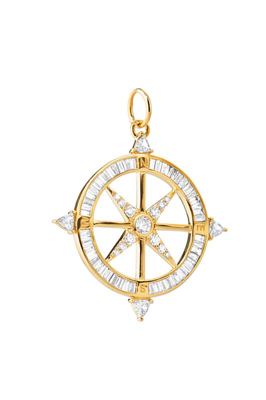MONICA RICH KOSANN-Adventure Compass Charm-YELLOW GOLD