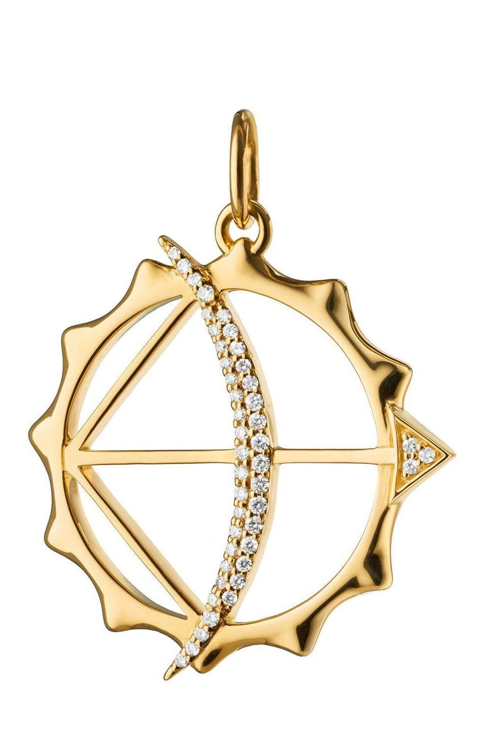 MONICA RICH KOSANN-Apollo Bow Arrow Charm-YELLOW GOLD