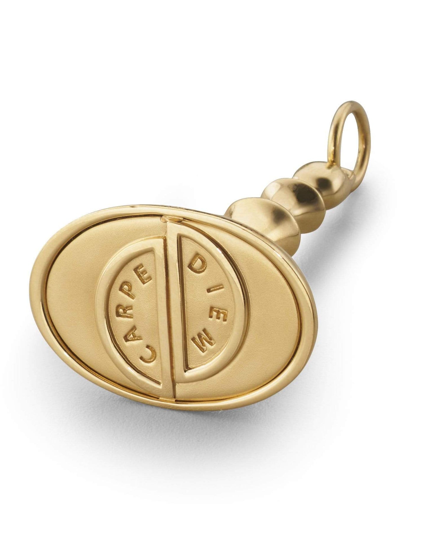MONICA RICH KOSANN-Carpe Diem Fob Pendant-YELLOW GOLD