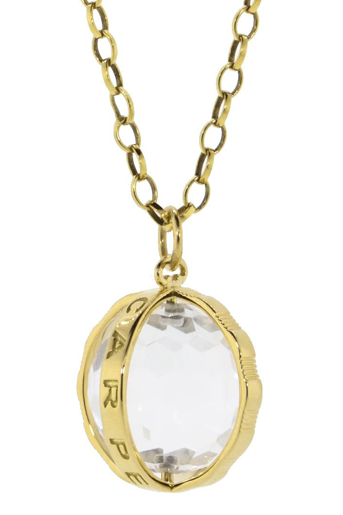 MONICA RICH KOSANN-Carpe Diem Rock Crystal Charm-YELLOW GOLD