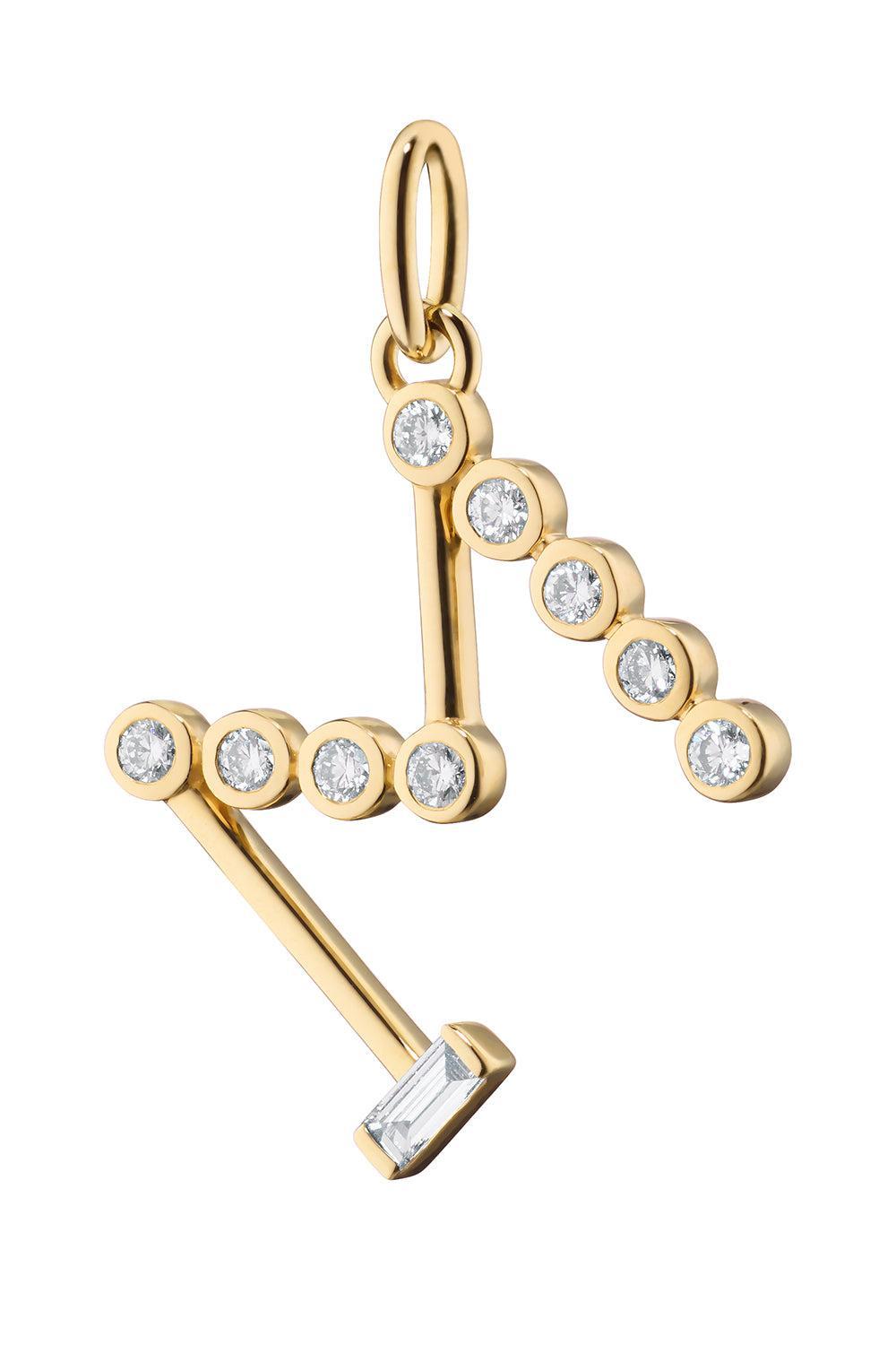 Diamond Initial Charm-YELLOW GOLD-JEWELRYFINE JEWELPENDANT-MONICA RICH KOSANN