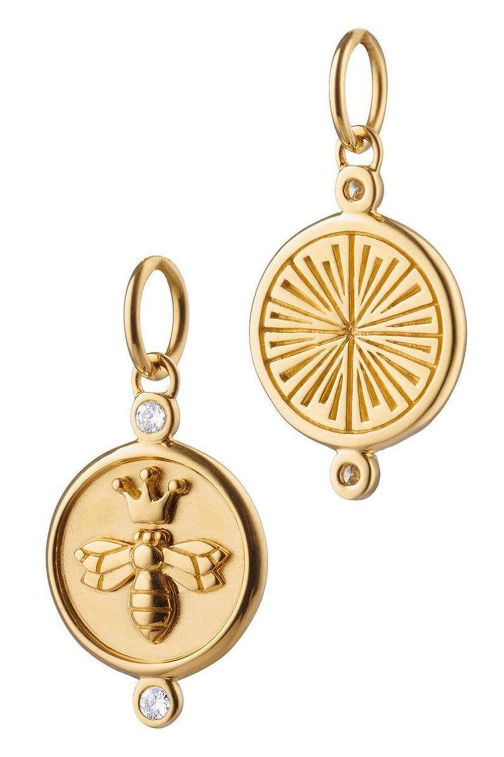 MONICA RICH KOSANN-Diamond Queen Bee Charm-YELLOW GOLD