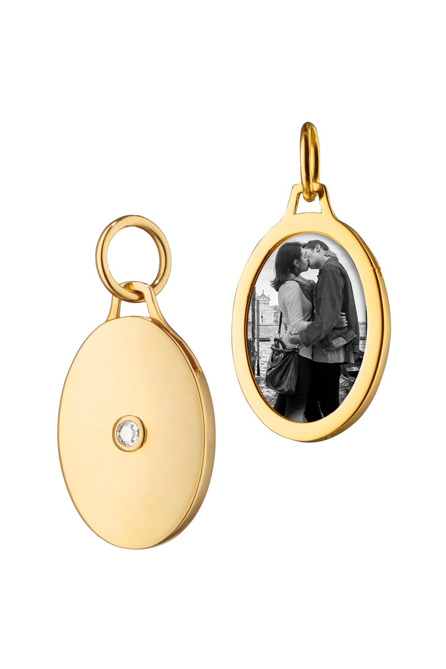 MONICA RICH KOSANN-Small Oval Half Locket-YLWGOL