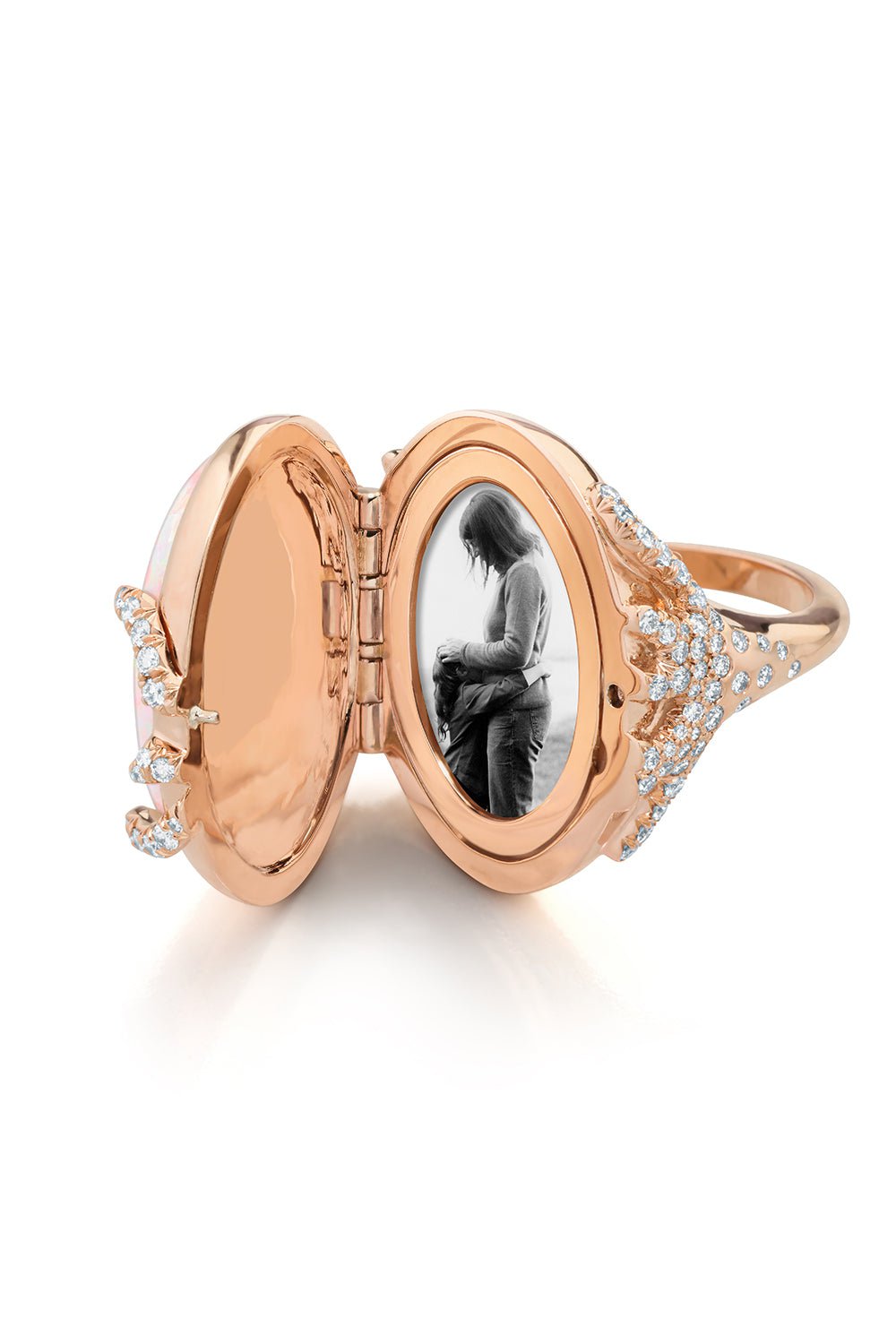 MONICA RICH KOSANN-Australian Crystal Opal “Secret" Ring-ROSE GOLD