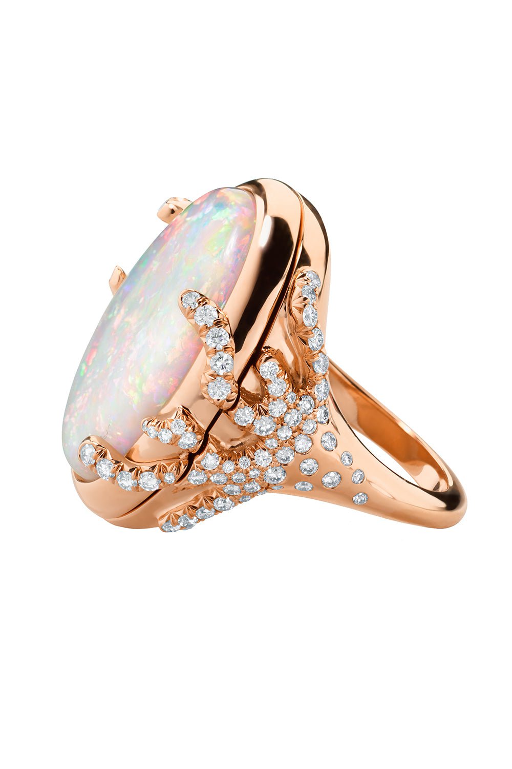 MONICA RICH KOSANN-Australian Crystal Opal “Secret" Ring-ROSE GOLD