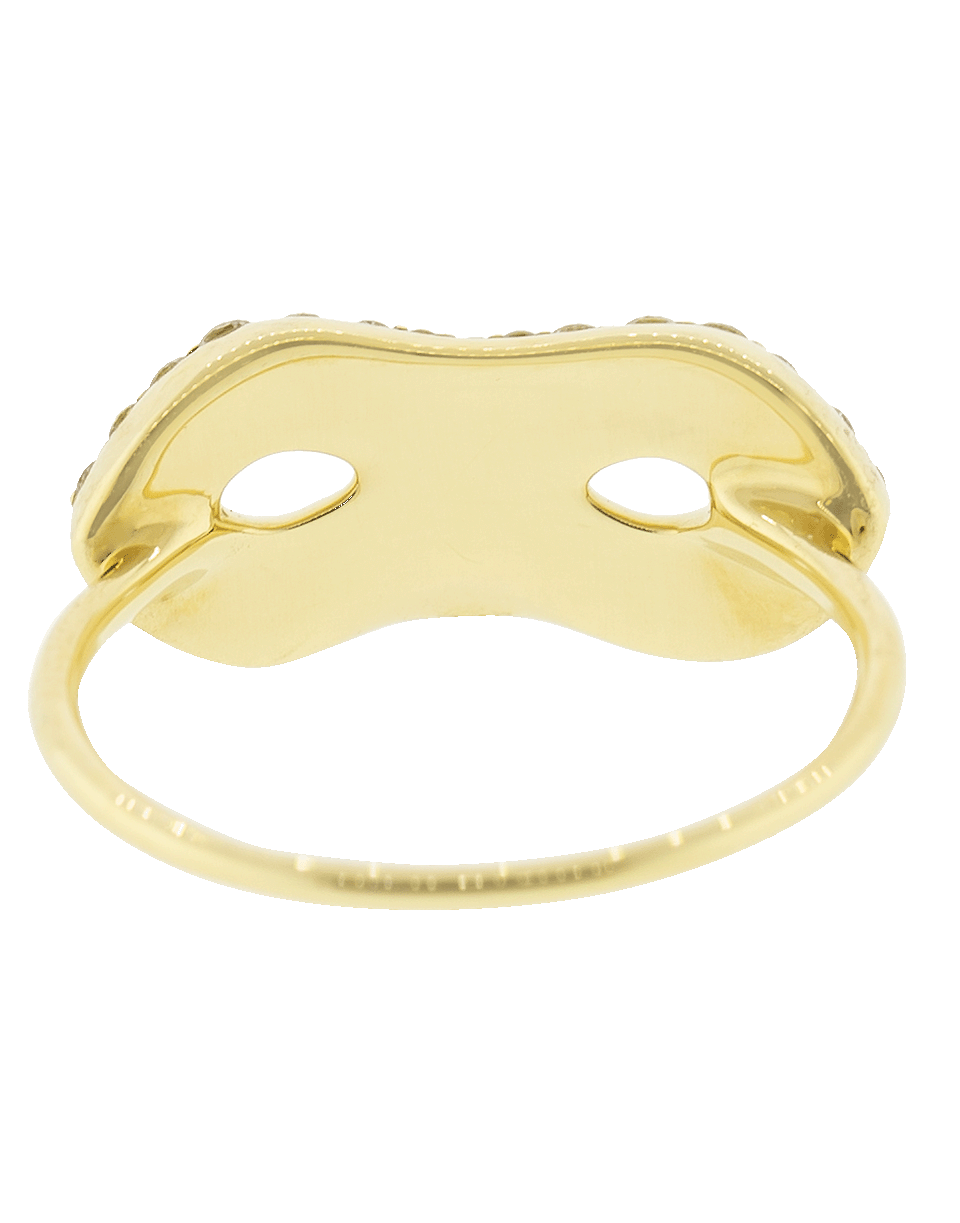 MONICA RICH KOSANN-Pave Diamond Mask Ring-YELLOW GOLD