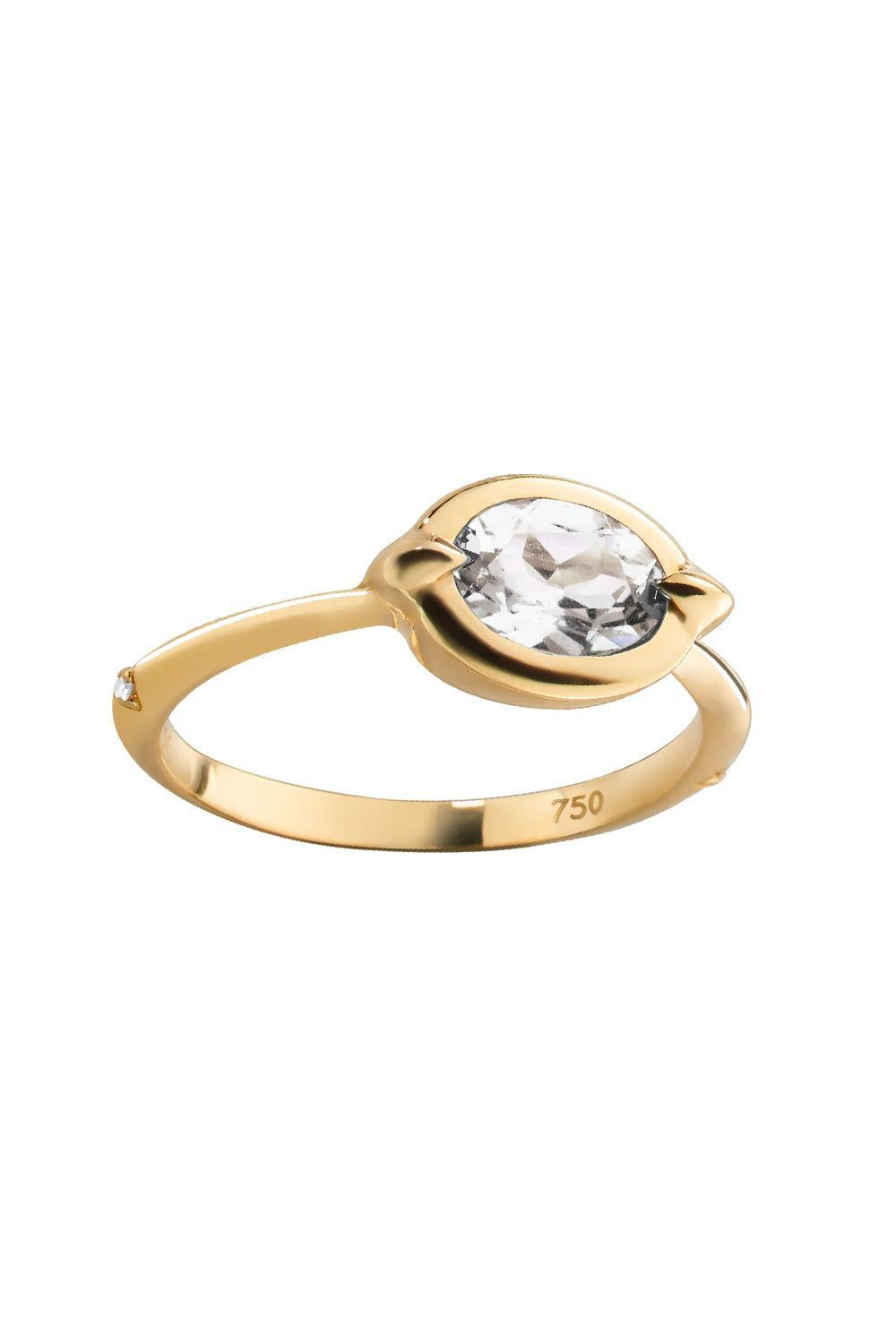 Diamond Rock Crystal Points North Ring-YELLOW GOLD-8-JEWELRYFINE JEWELRING-MONICA RICH KOSANN