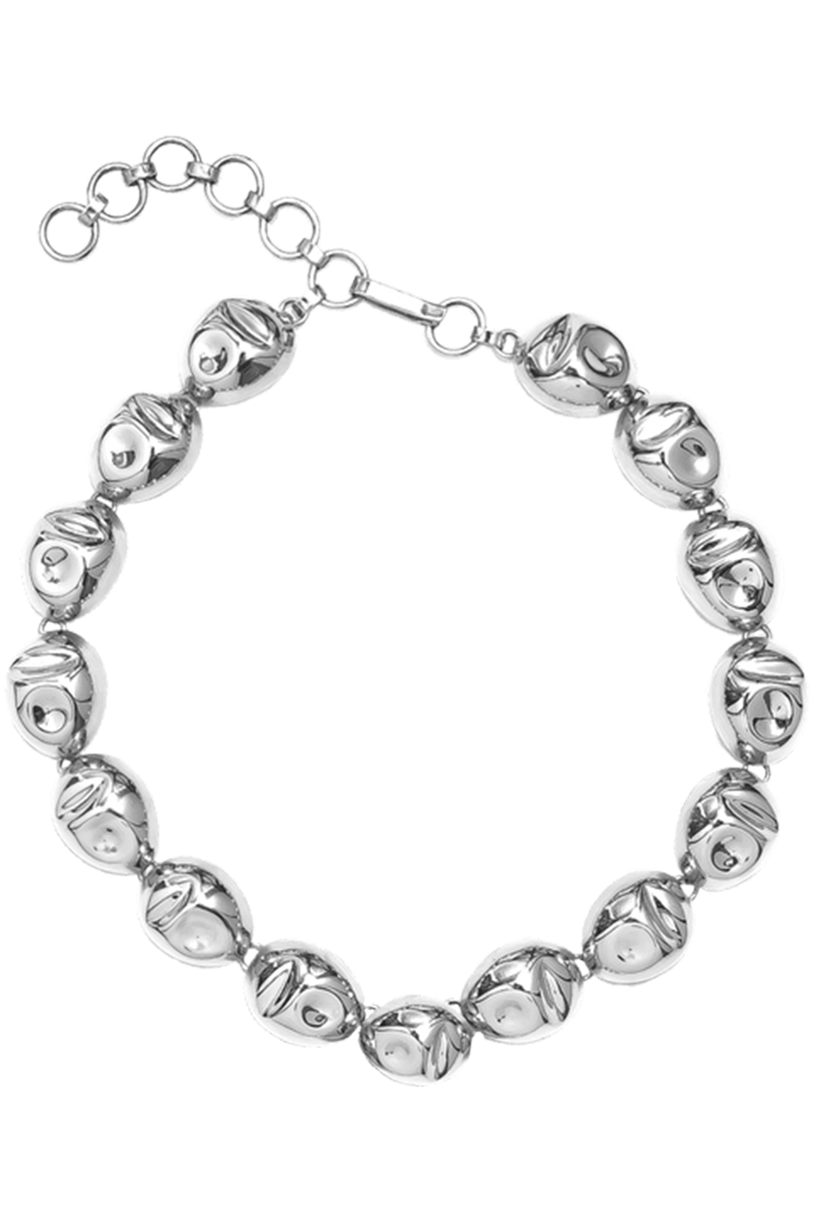 MONICA SORDO-Silver Puerto Single Necklace-SILVER