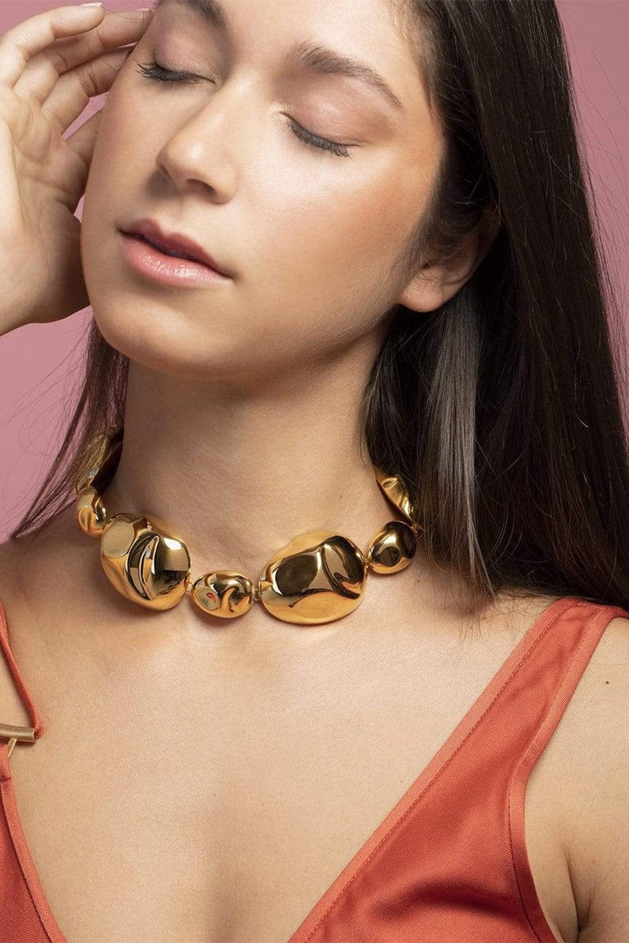 MONICA SORDO-Gold Oriente Choker-YELLOW GOLD