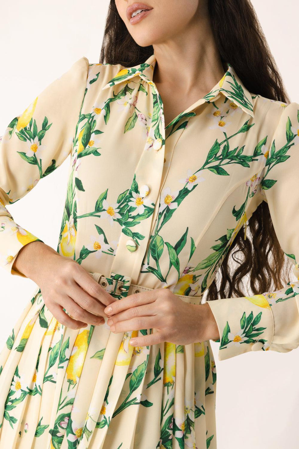 chinese dress ladies Elegant Long Sleeve A-Line Midi Dress for Women – Soft Stretch Fabric –  FineLook