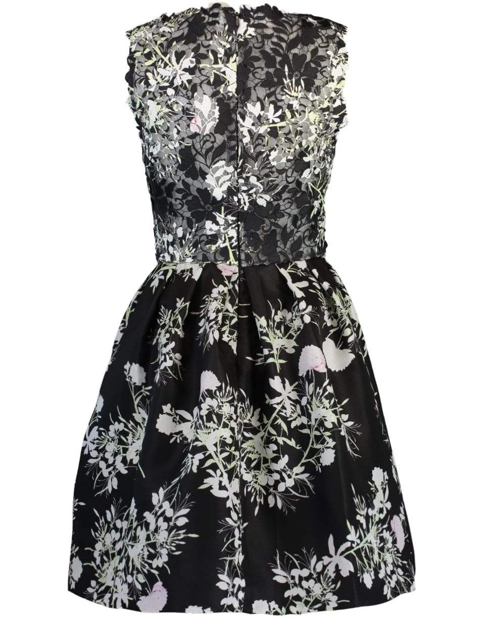 MONIQUE LHUILLIER-Sleeveless Bodice Cocktail Dress-